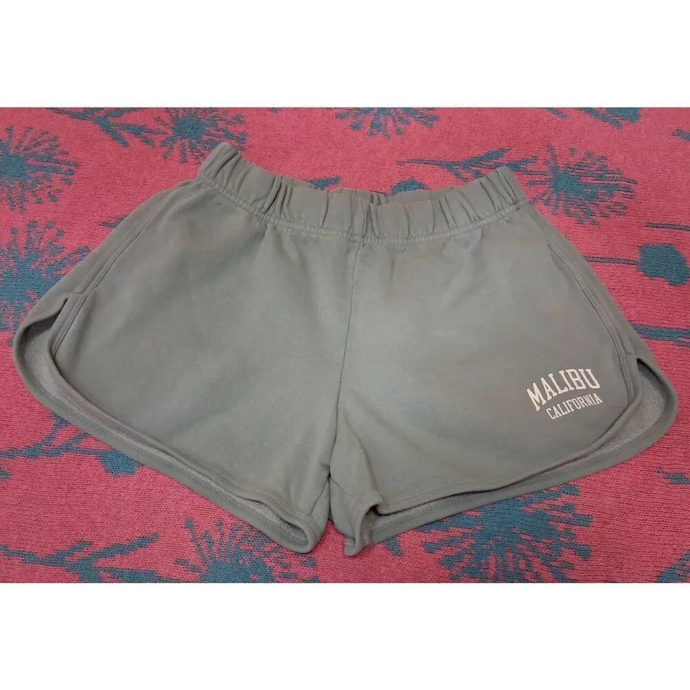 John Galt Malibu California womens small sweat shorts spruce green